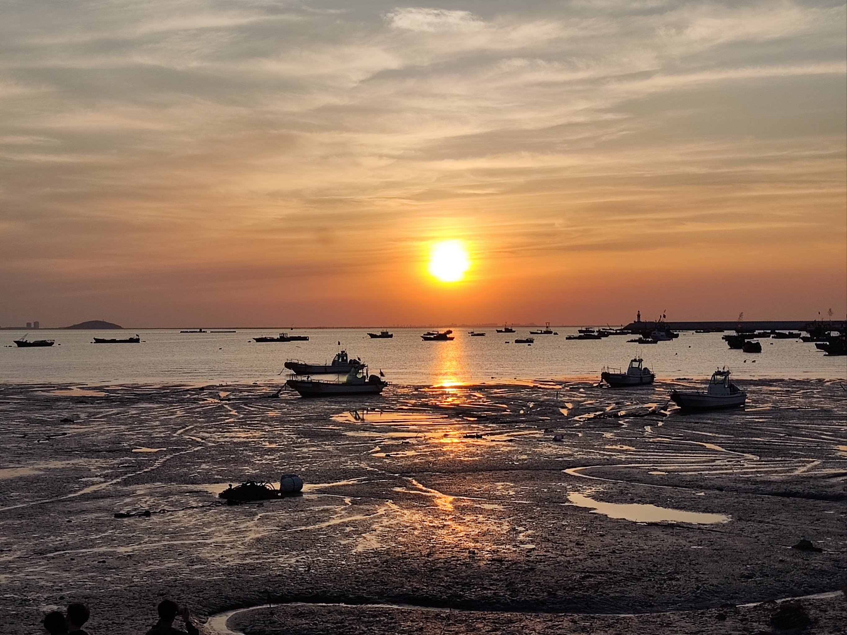 海上日落 真实图片