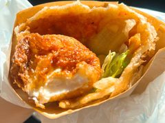 -小红车炸蛋葱油饼