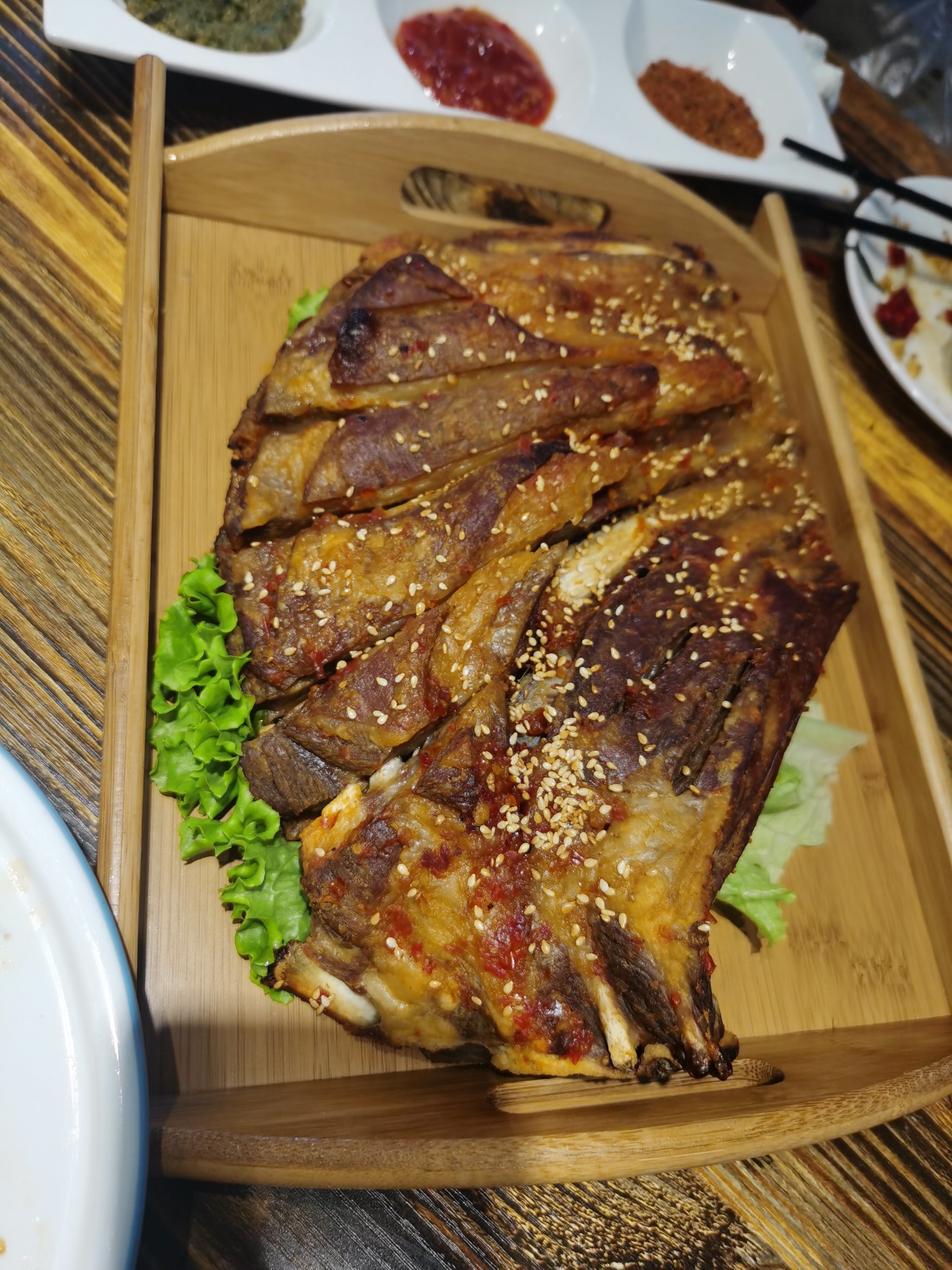 「烤羊排」看着大众点评推荐来的,作为本店