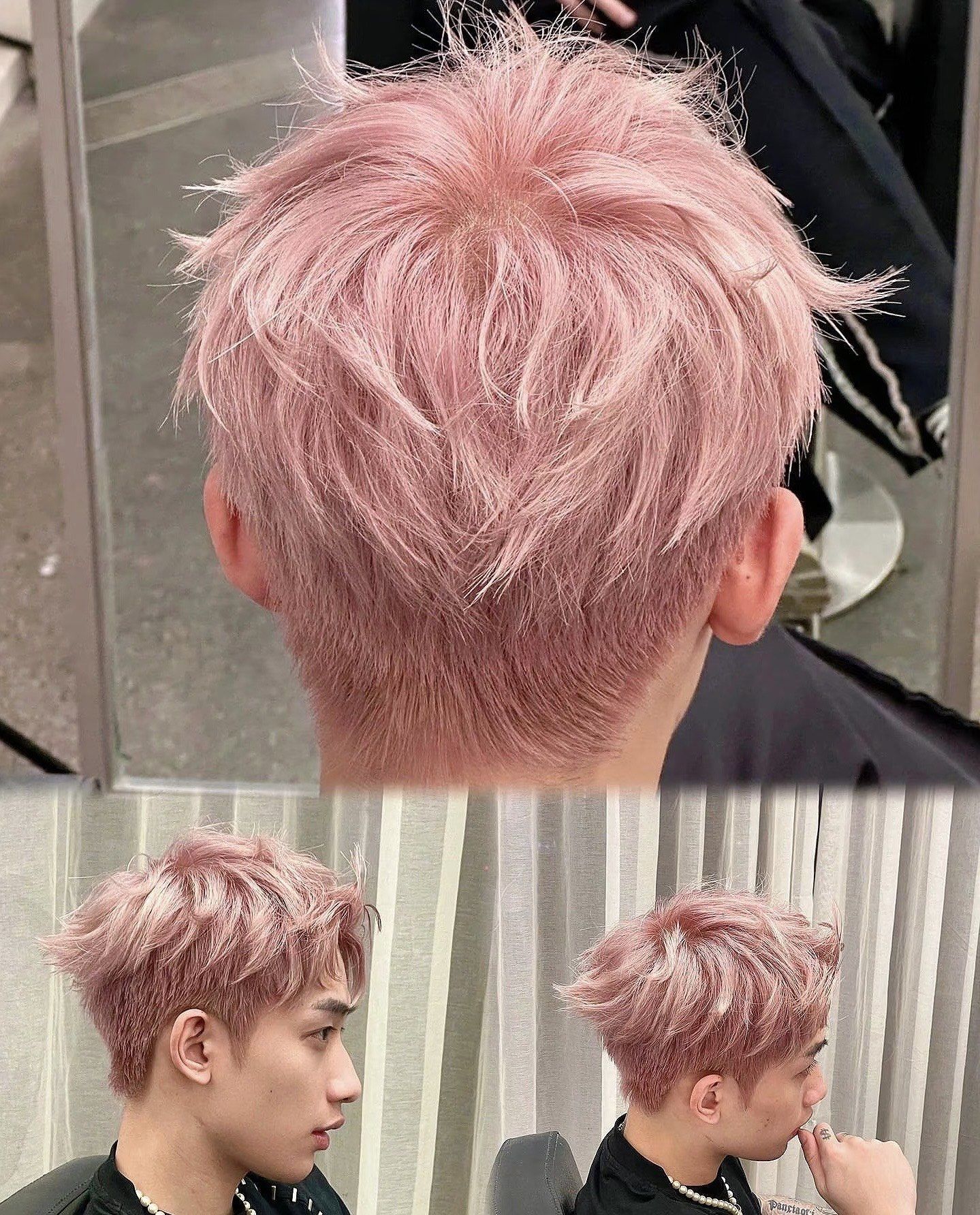 超显白的男生发色/樱花🌸粉
#男生发色