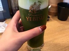 抹茶啤酒-炸牛排 京都胜牛(京都站前店)