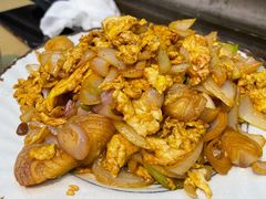 笨鸡蛋炒鬼子葱-万里闯关东铁锅炖菜馆(高新旗舰店)