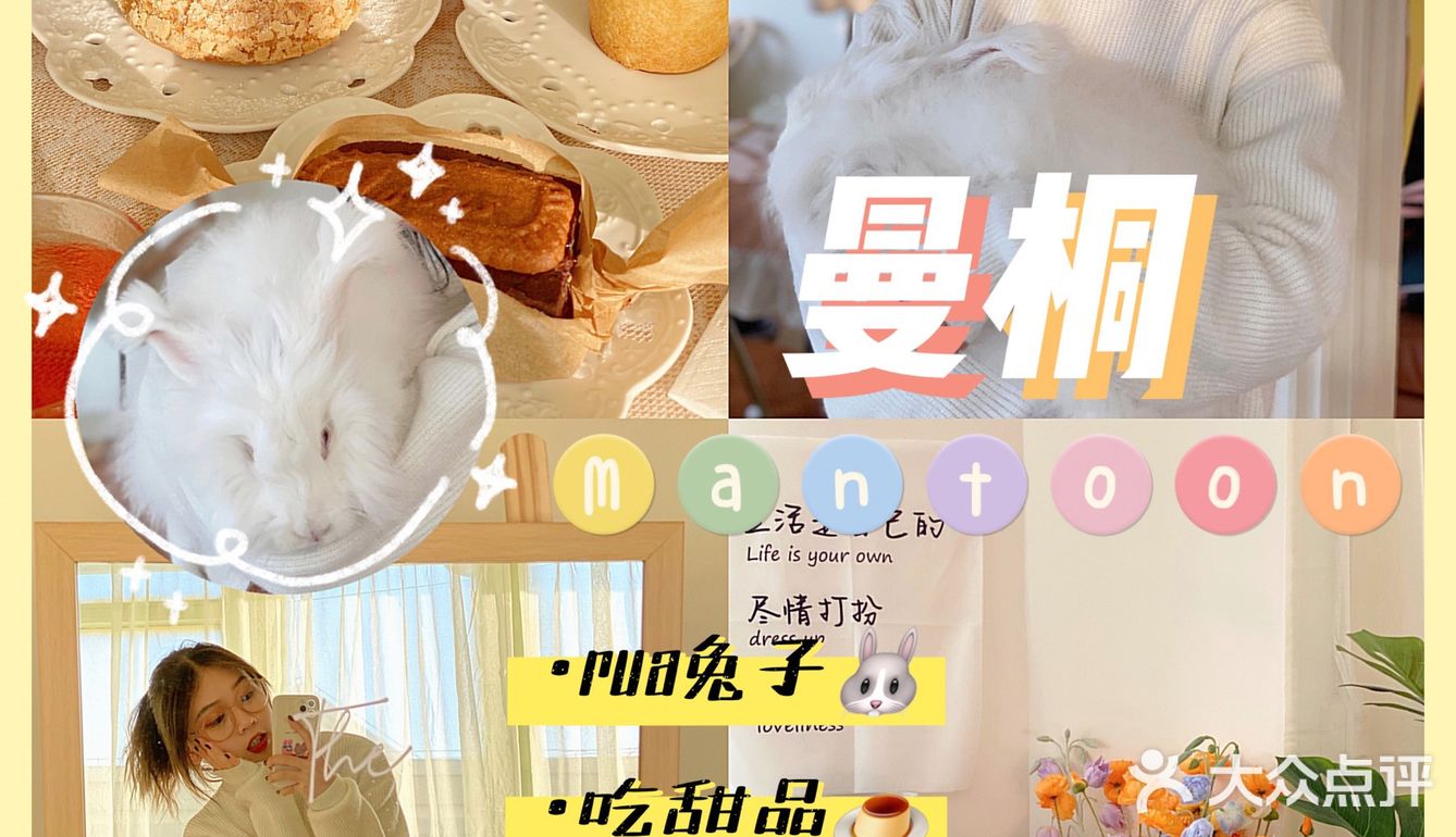 兔子真可爱！大蛋挞真好吃！！