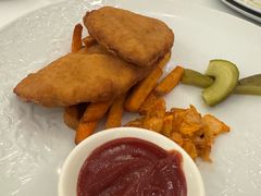 炸猪排配时蔬-莫斯科餐厅