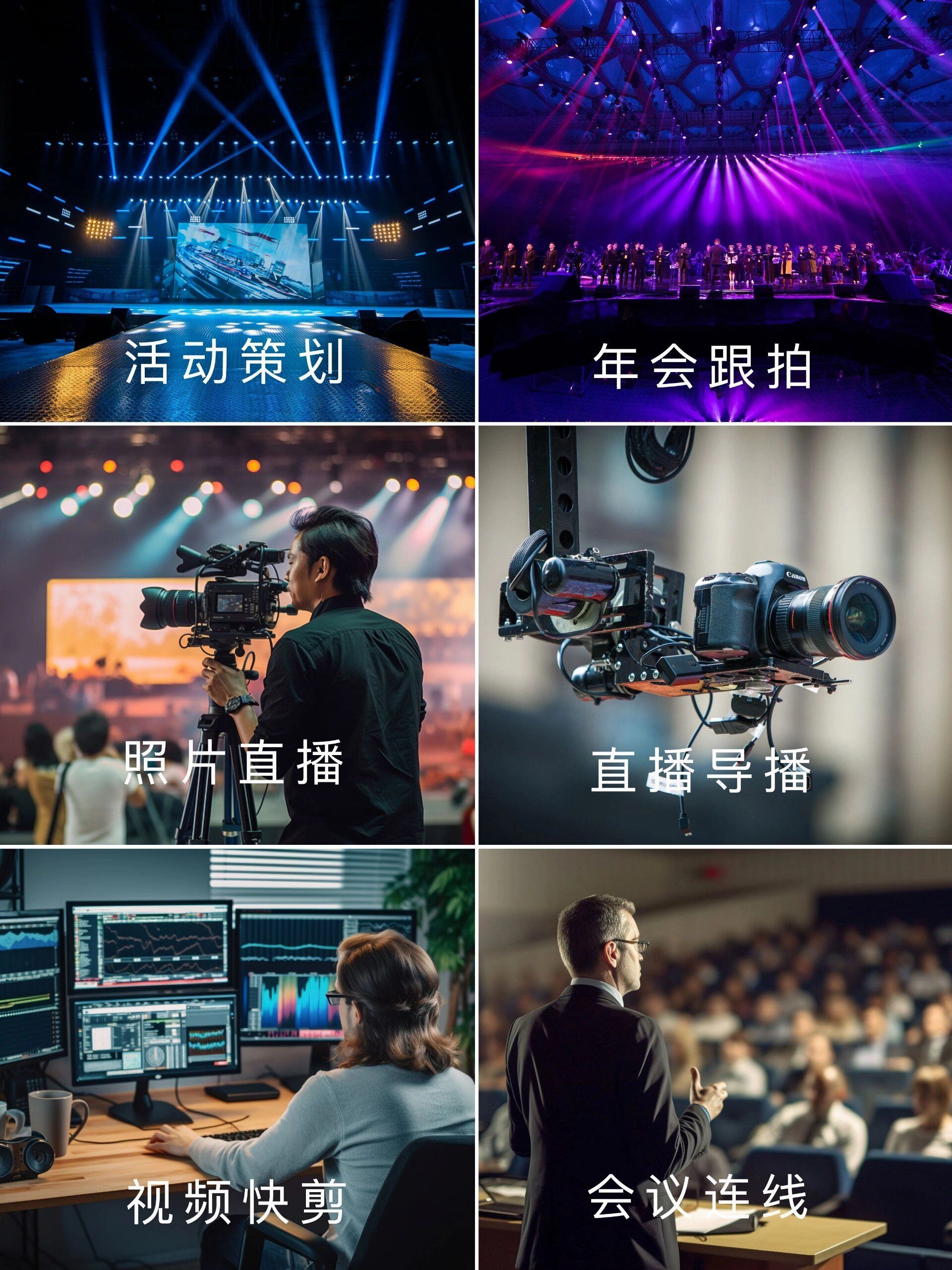 上海年会议活动跟拍摄影师摄像视频直播照片直播开业展会生日婚礼