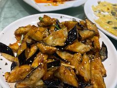 风味茄子-华盛园卷子王农家菜水库鱼