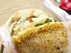 鸭蛋菜夹馍-三兄弟高炉烧饼