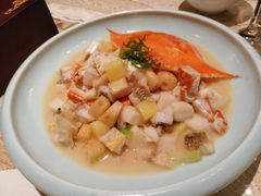 黄鱼鲞梭子蟹烧手工年糕-澜亭中餐厅·一线江景·尊蓝豪华精选