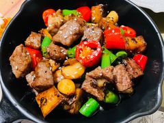 黑椒香菌炒牛仔肉-桃花坞·私房菜餐厅(龙湖时代天街店)