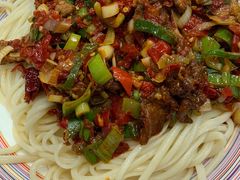 辣皮子滚刀肉拌面-歹歹的加个面过油肉拌面