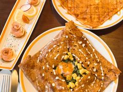 咖喱鸡肉菠菜鸡蛋奶油荞麦薄饼-La Creperie法餐厅(桃江路店)