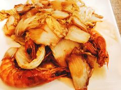 干锅白菜炒大虾-一号铺子·大炉茶