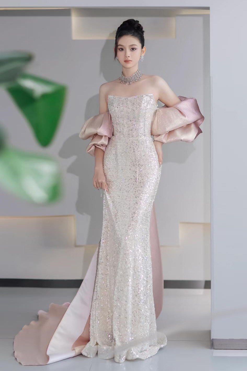 低调奢华女明星氛围感礼服