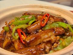 尖椒肉末焖秋茄-利苑酒家(华熙国际店)