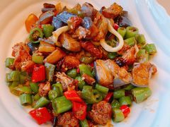 茄子肉丁小公鸡双拼拌面-文三里屯面馆(三里屯店)