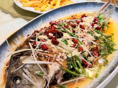 崂山水库鱼-崂山水果园农家宴(泉水鸡店)