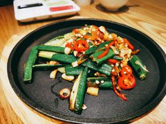 炒秋葵-小大董·烤鸭(王府井apm店)