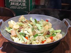 干锅有机花菜-梁记粥铺(开元地中海店)