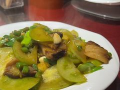 青番茄炒腊肉-老村长土菜馆(湖墅南路店)