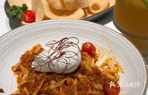 Grilled Tomato Cheese Meat Sauce Handmade Pasta