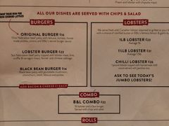 菜单-Burger & Lobster(Dean Street)