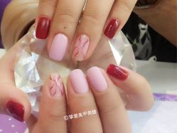 手部美甲跳色 大理石纹 磨砂-挚爱美甲Bloved Nail