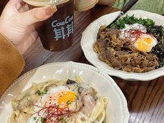 牛肝菌白汁玉子意面-CowCow其其·牛杂咖啡公司(六运店)