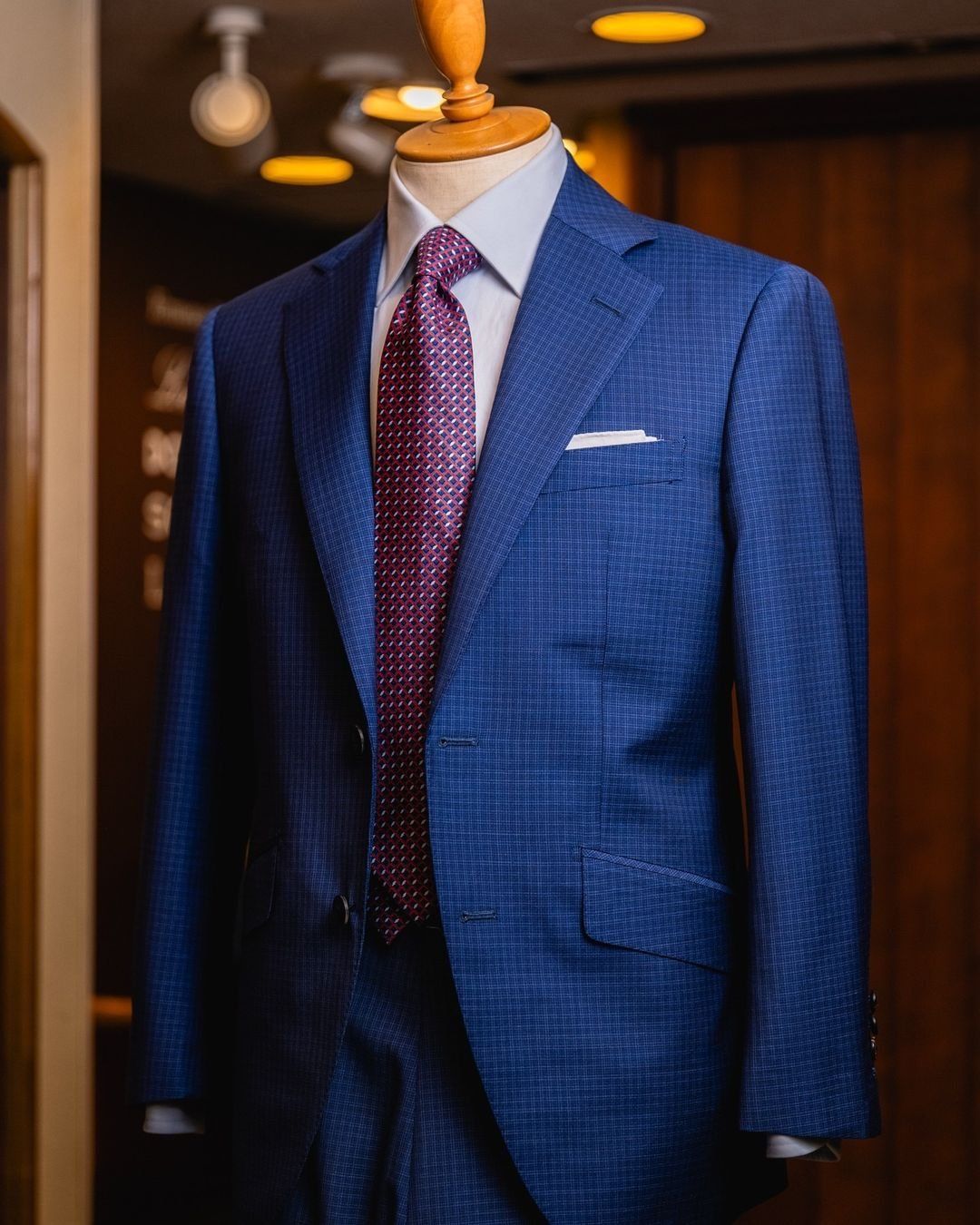 蓝色格纹-杰尼亚