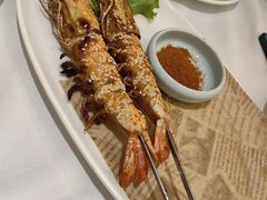 烤深海大虎虾-开海·红岛海鲜虾水饺(石老人店)