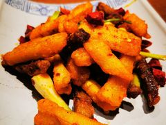 牛肉干炒藕条-云海肴·汽锅鸡·云南菜(天山百盛优客店)