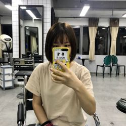 柔顺过后  染完颜色 修剪完的头发-FC·fashion creativity