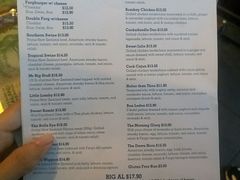 菜单-Fergburger(皇后镇店)