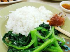 米饭配菜心-大聪烧鹅快餐店(梅林店)