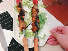 蔬菜水果羊肉串-伊斯坦布尔土耳其清真咖啡餐厅