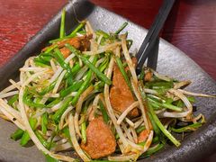 韭菜炒猪肝定食-纪州豚骨酱油拉面(锦延路店)
