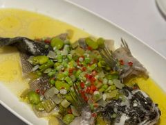 雪菜竹笋丝蒸黄鱼柳-南麓·浙里(外滩店)