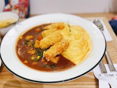 炸虾排咖喱蛋包饭套餐-池奈·咖喱蛋包饭(熙地港店)