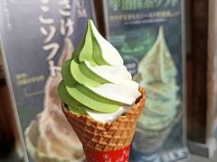 抹茶酸乳双色冰淇淋-豆政(金閣寺境内売店)