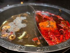 菌汤鸳鸯锅-宽板凳老灶火锅(外馆斜街店)