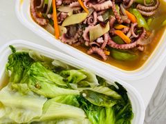 青椒炒鱿鱼须-胖嫂海鲜饭店