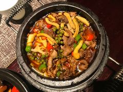 石锅藤椒鸡杂-柴门头啖汤·经典川菜·慢火汤品(锦城万达店)