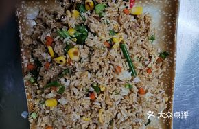 Stir-Fried Rice Noodles and Fried Rice