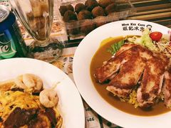 虾仁叉烧双拼滑蛋饭-旺记冰室(九龙中心大厦店)