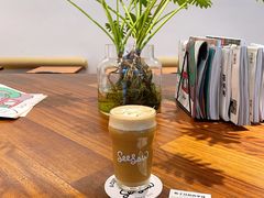 栀子花梨香拿铁-Seesaw Coffee(上海尚悦湾店)