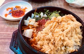 Meat Floss Stone Pot Rice