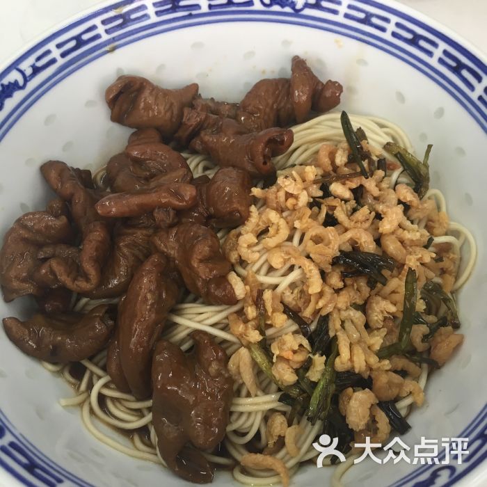 葱油开洋面加大肠浇头