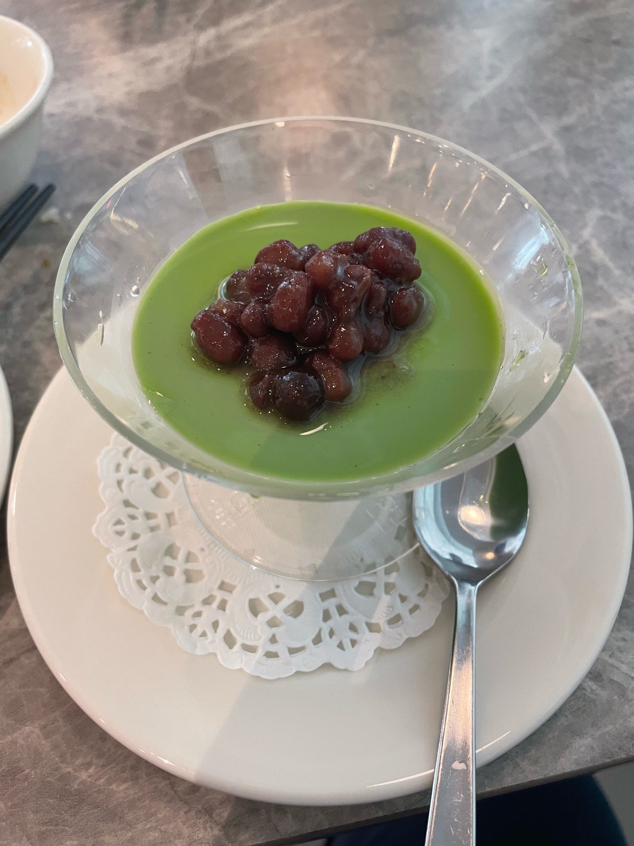 抹茶红豆布丁