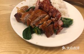 Char Siu and Roast Duck Rice Platter