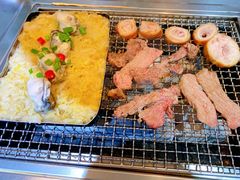 金盘蛎蝗酸菜-大油嘴碳烤油边