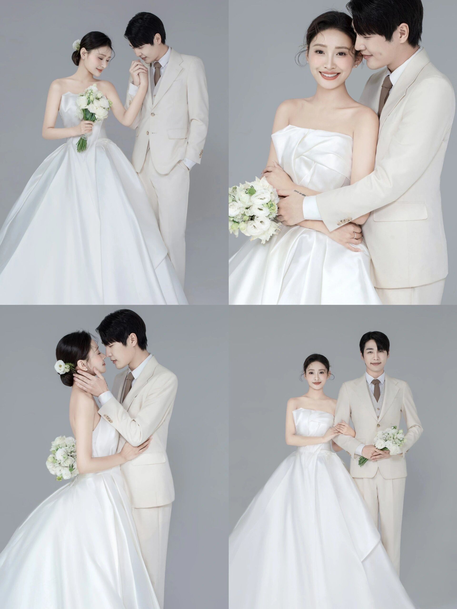 室内主纱韩式简约婚纱照,干净简约